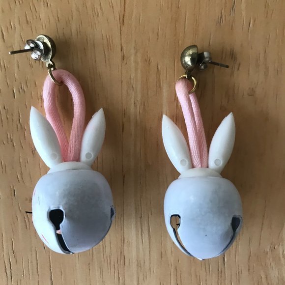 Bunny Rabbit Earrings Posts Vintage Easter - Picture 7 of 10